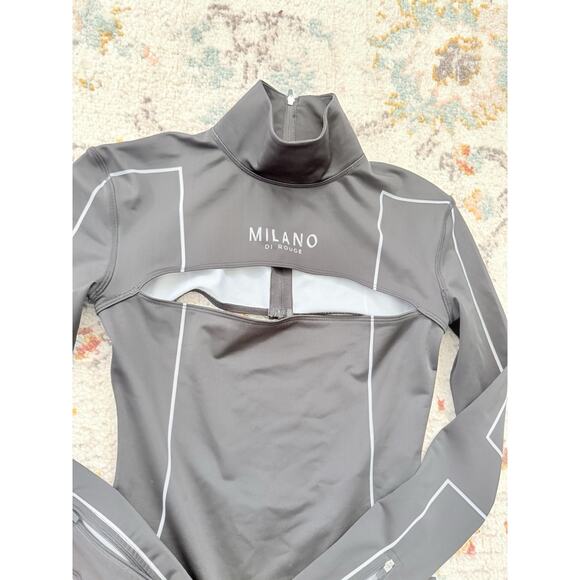 Milano Di Rouge Jumpsuit Open Back Size Xs Black Long Sleeve - Picture 3 of 7